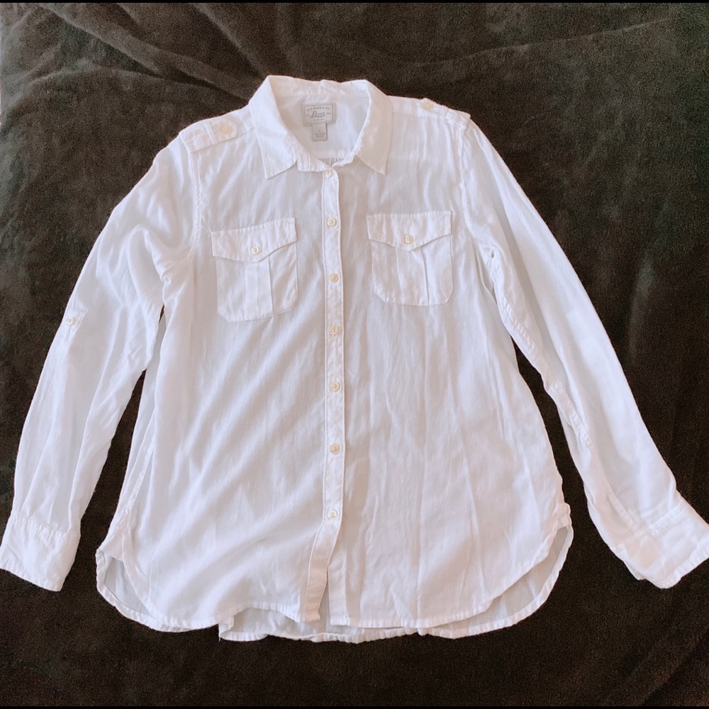 White Long Sleeve Buttons Up Shirt